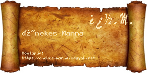 Énekes Manna névjegykártya